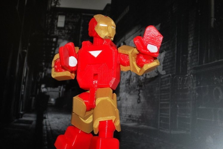 Iron Man - MARK VI Suit - Fully Posable - no supports 3D Print 55522