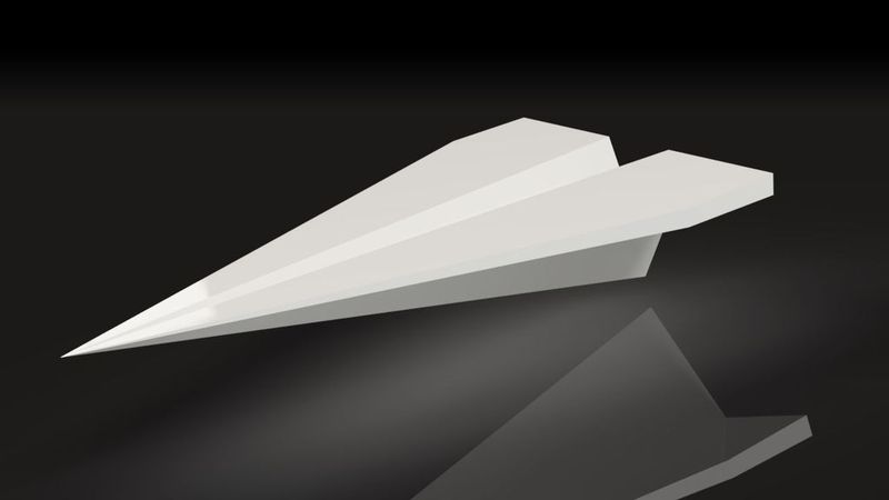 Cool Paper Plane - desktop business card holder