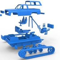 Vintage Monster tank Version 2 Scale 1:25 - Thumbnail 18