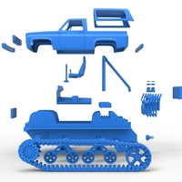 Vintage Monster tank Version 2 Scale 1:25 - Thumbnail 22