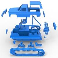 Vintage Monster tank Version 2 Scale 1:25 - Thumbnail 23