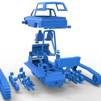 Vintage Monster tank Version 2 Scale 1:25 - Thumbnail 25