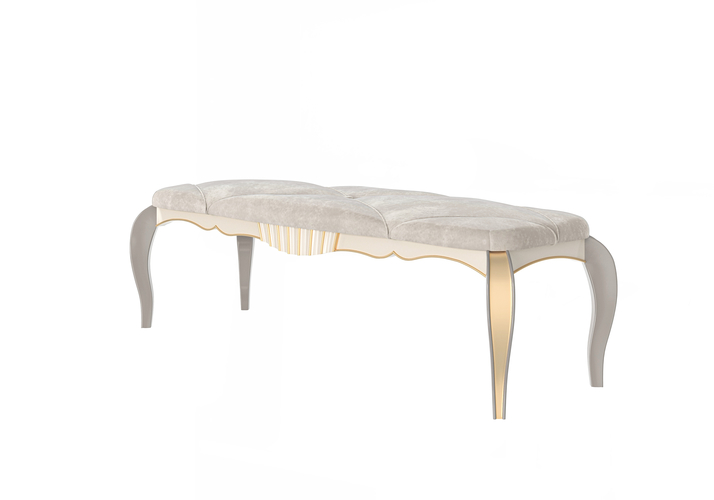 Elegant curve bed bench