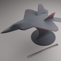 Small F-22 RAPTOR STEALTH TACTICAL FIGHTER AIRCRAFT 3D Printing 555769