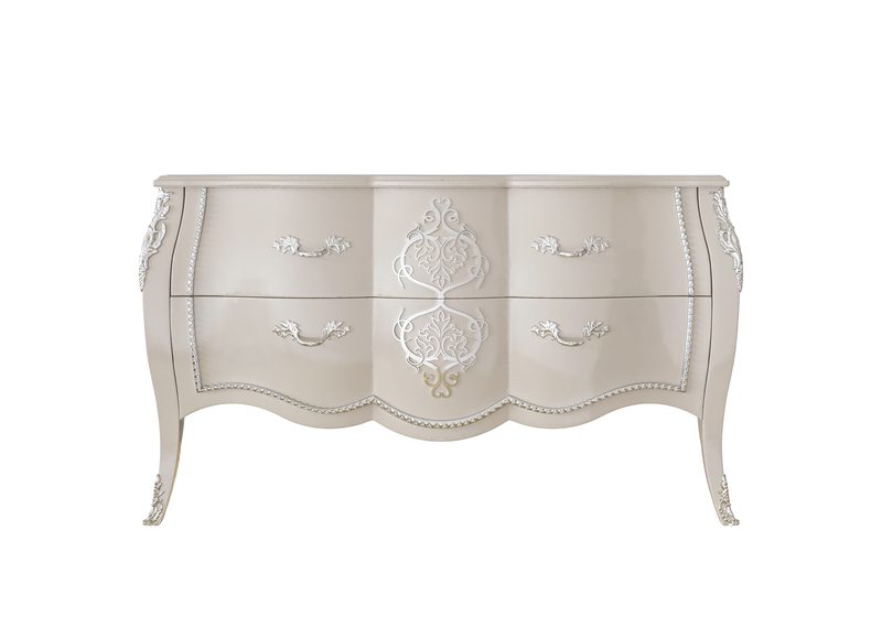 Silver luxury chest of drawers