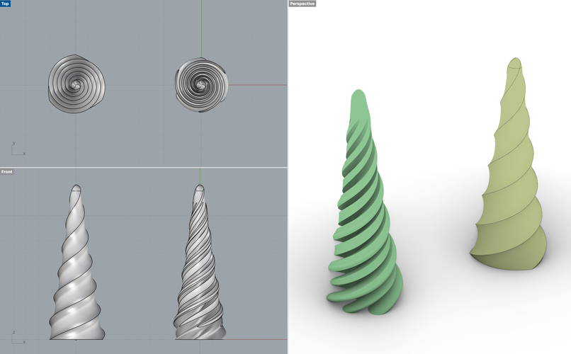 Spiral cone decoration