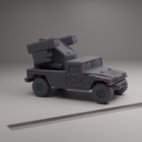 Small HUMVEE WITH AVENGER AA  3D Printing 555944