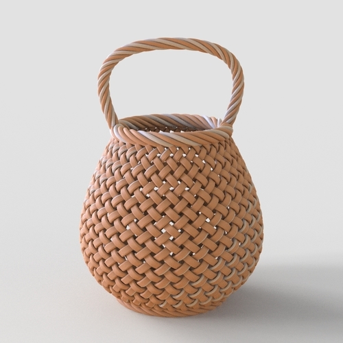 Basket with Handle 3D Print 555969