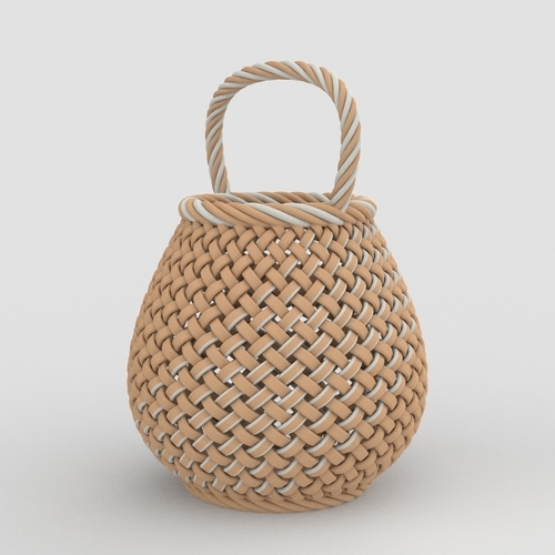 Basket with Handle 3D Print 555973