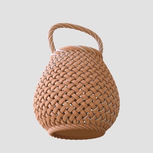 Basket with Handle 3D Print 555976