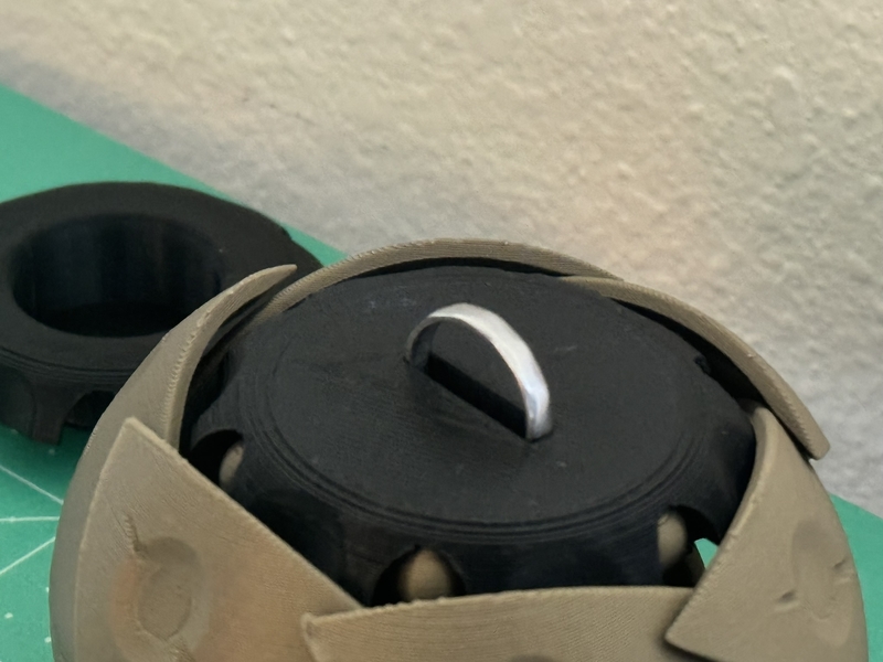 Iris box - Engineer's Iron Ring Storage - Pinshape