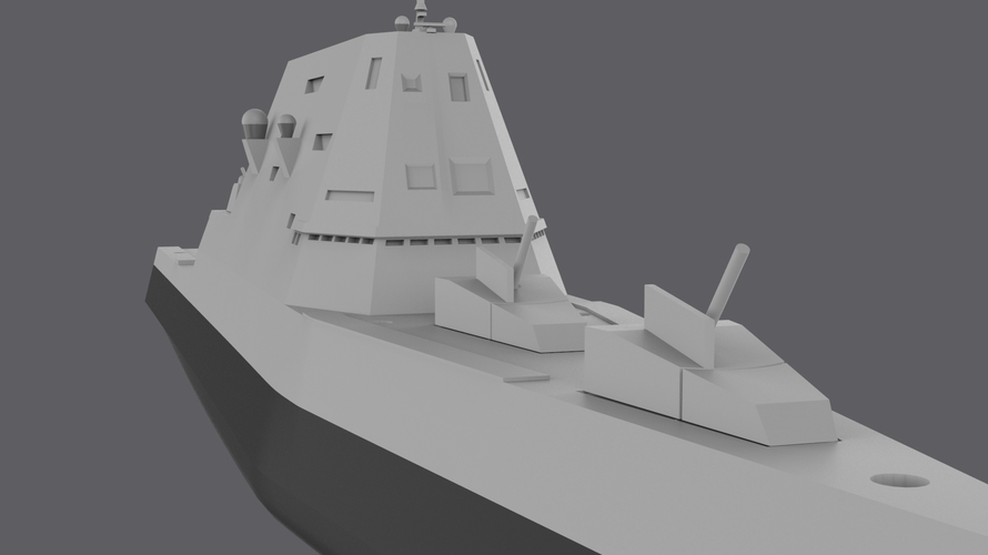 USS Zumwalt RC 3D Print 556293