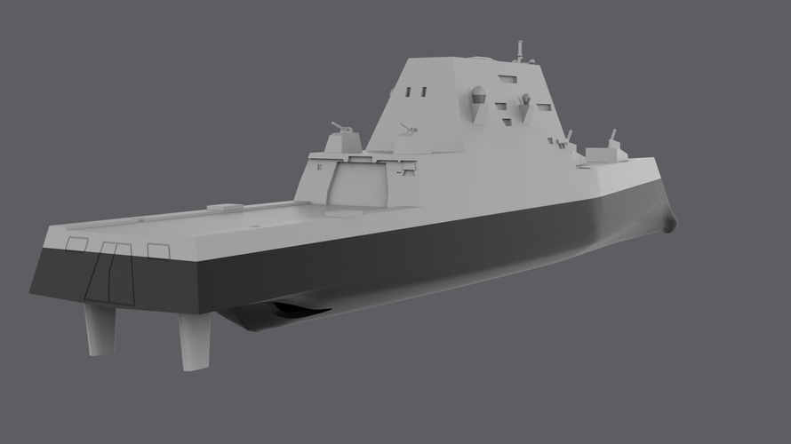 USS Zumwalt RC 3D Print 556295