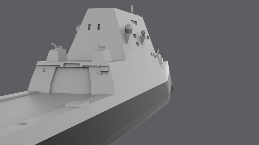 USS Zumwalt RC 3D Print 556297