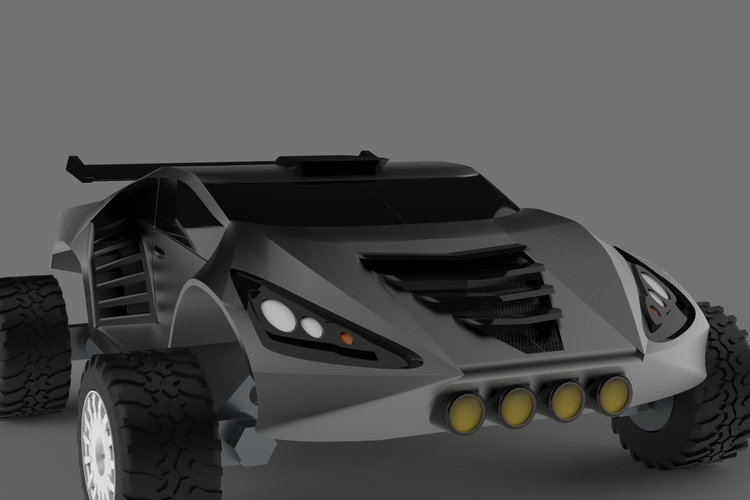 Futurist offroad car 3D Print 556312