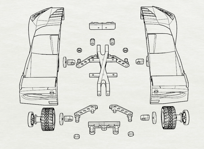 Futurist offroad car 3D Print 556313