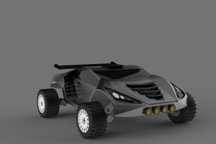 Futurist offroad car 3D Print 556315