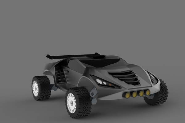 Medium Futurist offroad car 3D Printing 556315