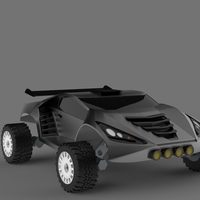 Small Futurist offroad car 3D Printing 556315