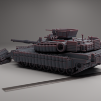 M1A2 ABRAMS WITH MINE PLOW AND TUSK 3 ARMOUR - Thumbnail 2