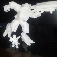 Small Titanfall Titan - Atlas Model V2 - scalable and poseable 3D Printing 55644