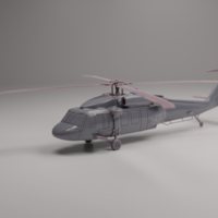 Small SIKORSKY UH-60 BLACK HAWK 3D Printing 556507