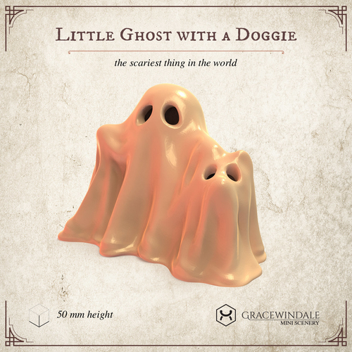 Little Ghost with a Doggie 3D Print 556570