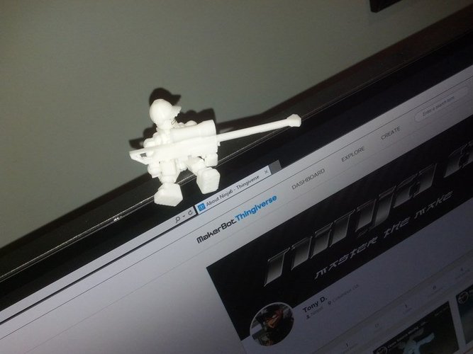 Desktop Sniper - Open Source Minifig - Based off of Ghost ver 3. 3D Print 55670