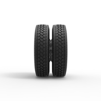 Rear custom wheel of semi truck Version 25 Scale 1:25 - Thumbnail 4