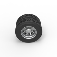 Rear custom wheel of semi truck Version 25 Scale 1:25 - Thumbnail 6