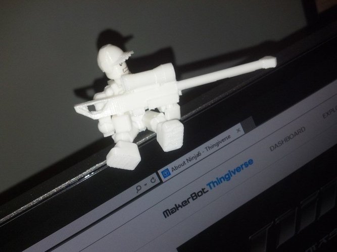 Desktop Sniper - Open Source Minifig - Based off of Ghost ver 3. 3D Print 55672