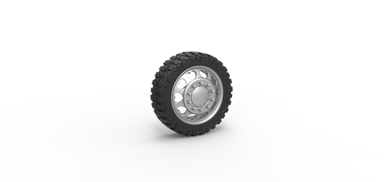 Front semi wheel for pickup Version 25 Scale 1:25