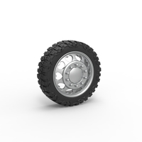 Small Front semi wheel for pickup Version 25 Scale 1:25 3D Printing 556736