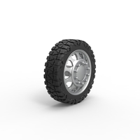 Front semi wheel for pickup Version 25 Scale 1:25 - Thumbnail 2