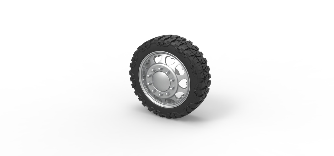 Front semi wheel for pickup Version 25 Scale 1:25 3D Print 556742