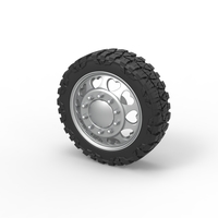 Front semi wheel for pickup Version 25 Scale 1:25 - Thumbnail 7