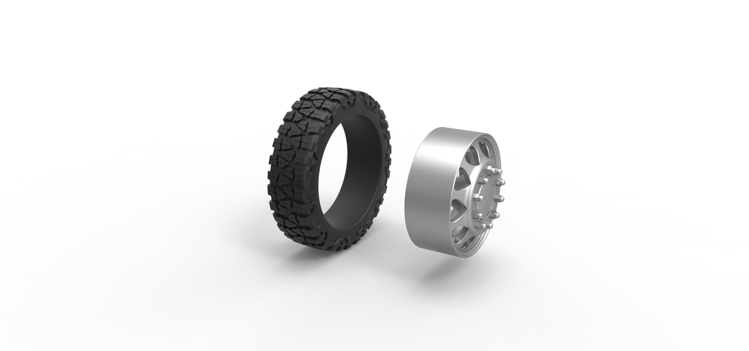 Front semi wheel for pickup Version 25 Scale 1:25 3D Print 556744