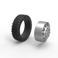 Front semi wheel for pickup Version 25 Scale 1:25 - Thumbnail 9
