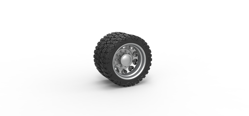 Rear semi wheel for pickup Version 25 Scale 1:25