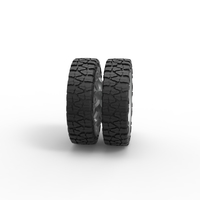 Rear semi wheel for pickup Version 25 Scale 1:25 - Thumbnail 3