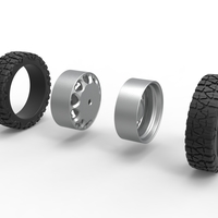 Rear semi wheel for pickup Version 25 Scale 1:25 - Thumbnail 9