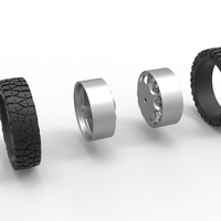 Rear semi wheel for pickup Version 25 Scale 1:25 - Thumbnail 10