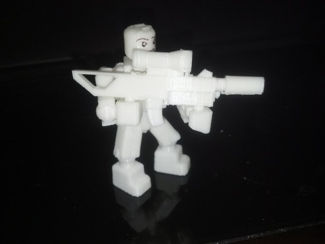 COD Ghosts Minifig - Open Source Minifig - Snaps Together "Strai 3D Print 55676