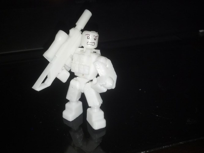 COD Ghosts Minifig - Open Source Minifig - Snaps Together "Strai 3D Print 55677
