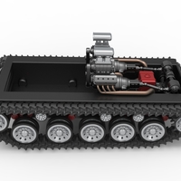 Vintage Monster tank Base Version 2 Scale 1:25 - Thumbnail 10