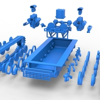 Vintage Monster tank Base Version 2 Scale 1:25 - Thumbnail 21