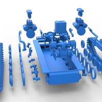 Vintage Monster tank Base Version 2 Scale 1:25 - Thumbnail 24