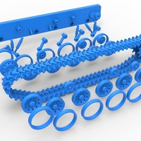 Track for Vintage Monster tank Version 2 Scale 1:25 - Thumbnail 17