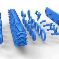 Track for Vintage Monster tank Version 2 Scale 1:25 - Thumbnail 22