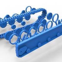 Track for Vintage Monster tank Version 2 Scale 1:25 - Thumbnail 23